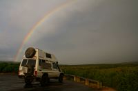 Zum Abschied vom Addo-Park bekommen wir noch einen Regenbogen geschenkt.