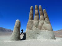 An der der Steinhand in der chilenischen Wüste